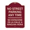 Signmission No Street Parking Anytime No Estacione En La Calle Ninguna Hora Alum Sign, 24" x 18", BU-1824-23570 A-DES-BU-1824-23570 - alternate 1